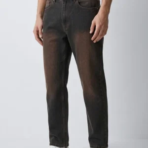 Quần Jeans Nam Vintage Brown Form Straight